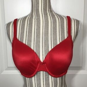 Victoria Secret Lined Perfect Coverage Bra, Red, 38B